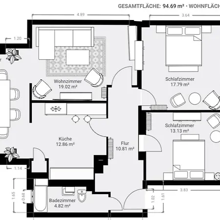 Urban & Chic: 2bdr, Parkplatz 아파트 비텐